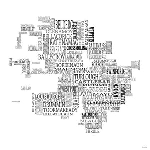 Mayo Typographical Map Print